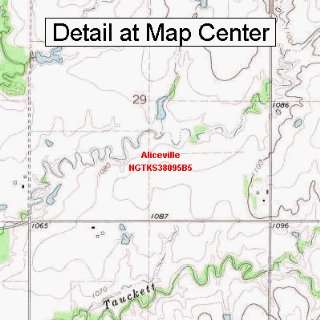 USGS Topographic Quadrangle Map   Aliceville, Kansas (Folded 