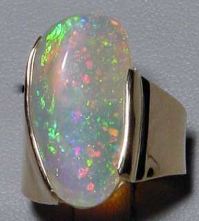 Gorgeous Gem Opal Clamshell 14k Handcrafted Ring  
