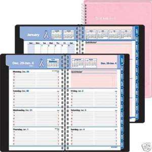AT A GLANCE QUICK NOTES PINK PLANNER Breast Cancer 2012 NEW  