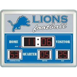  Detroit Lions Scoreboard Clock with Date, Time and 
