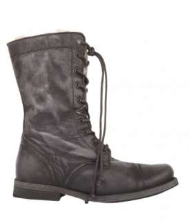 Shearling Military Boot, Women, Footwear, AllSaints Spitalfields