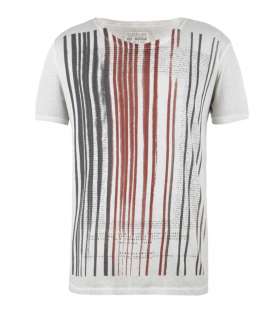 Stripes Cut Collar T shirt, Men, Graphic T Shirts, AllSaints 