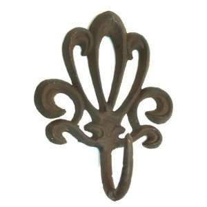  Cast Iron French Style Rust Wall Hook Set/6: Everything 