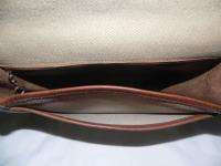 Vtg 80s COACH Beige Canvas Brown Leather 142 6602 NYC   USA Shoulder 