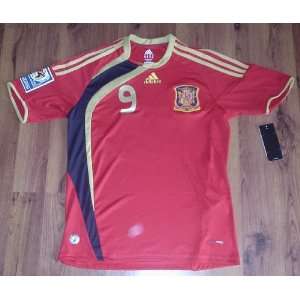  Spain home 09/10 # 9 Torres size Large soccer jersey 