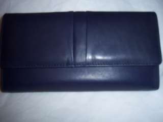 Beautiful Rolfs Purple Leather Checkbook Wallet  