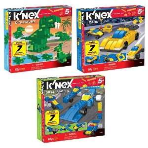  Drag Racers / Cars / Dinosaurs Building Set Kit: Toys 