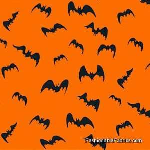  Bat tastic on orange by Alexander Henry Fabrics: Arts 