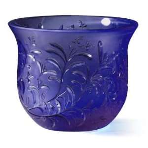  Lalique Crystal Lavender Blue Rosemary Bowl 11153