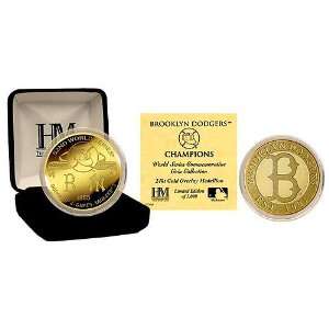 Brooklyn Dodgers 1955 World Series Champs Gold Coin By Highland Mint 