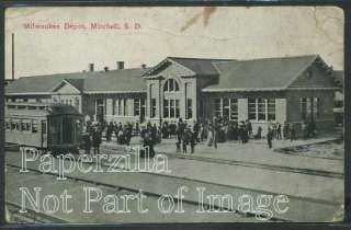SD Mitchell LITHO c10 MILWAUKEE DEPOT Railroad Station  
