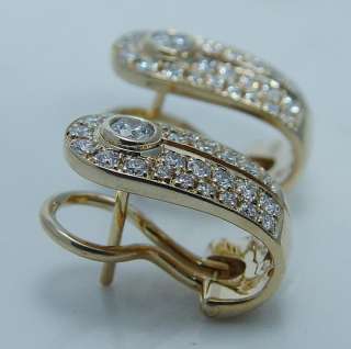   Modolo Diamond Earrings 18K Yellow Gold Designer Signed Jewelry  