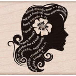   Mounted Rubber Stamps 2.75X2X1 Flower Girl Silhouette 