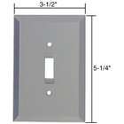 Laurence CRL Toggle Switch Glass Mirror Plate   Gray