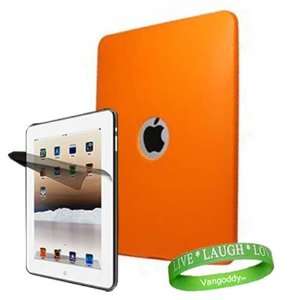  Kit ** Orange ** Silicone Case Skin Cover+ Custom Cut iPad Screen 