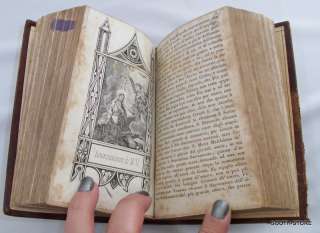1841 ITALIAN RELIGIOUS BOOK. LEATHER COVER. LA VIA DEL PARADISO 1841 