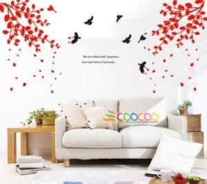 Wall Decor Decal Sticker vinyl large tree spring leaves  