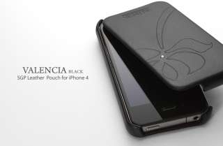 SGP Valencia Leather Case for iPhone 4   Black  