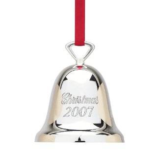   & Barton Plain Silver Plated Christmas Bell Ornament