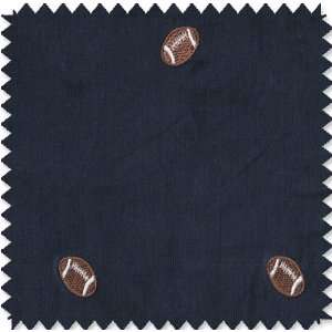  SWATCH   Football Navy Corduroy Fabric by Doodlefish 