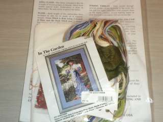Lady in The Garden Counted Cross Stitch   11x19   Sealed Kit  