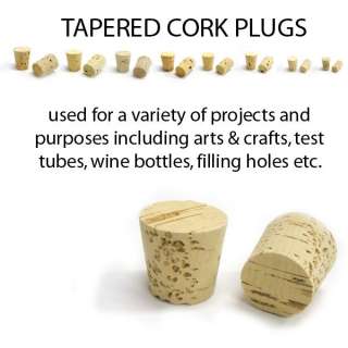 Tapered Cork Plugs 100 Pcs Pack 7 Diff Sizes Assorted  