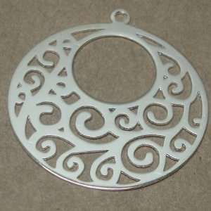  sterling silver scroll laser cut pendants 2 pc Everything 