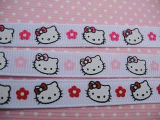 15y Hello Kitty 3/8 Grosgrain Ribbon 3 Colors RB067  
