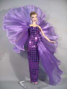 Silkstone Barbie Fashion Royalty Candi Purple Dress FR  