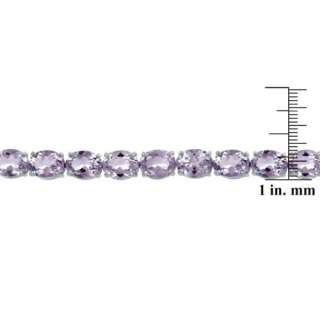   silver   Oval amethyst links create a bracelet perfect for a special