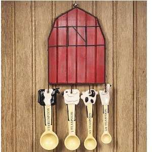 COUNTRY KITCHEN Cow Pig BARN Measuring SPOON SET decor  