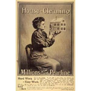  1892 Ad Pearline Soap House Work Cleaning Dollhouse Mother 