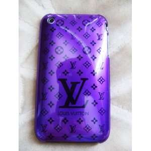 Violet High Gloss Plastic Designer Monogram style Hard Back Case Cover 