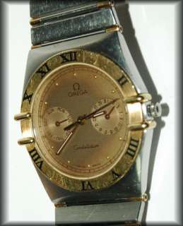   constellation gold 18k stainless steel day date wrist watch in high
