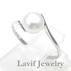 Sterling silver white freshwater pearl ring s 7 {R938g
