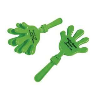  Personalized Green Hand Clappers   Novelty Toys & Noisemakers 