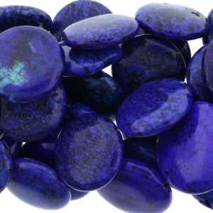Lapis Magnesite  Coin Puffy   25mm Diameter, No Grade   Sold by 16 