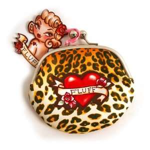  Lady Leopard Large Coin Purse by Fluff: Home & Kitchen