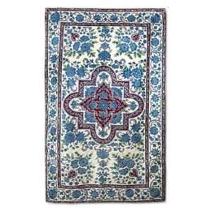  Cotton rug, Red Wine, Blue Berries Home & Kitchen