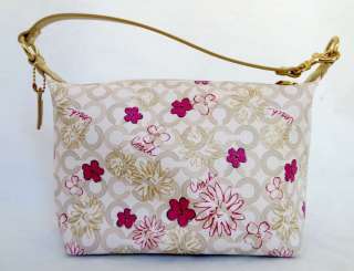 NWOT COACH Waverly Floral Top Handle Pouch Bag 45043  