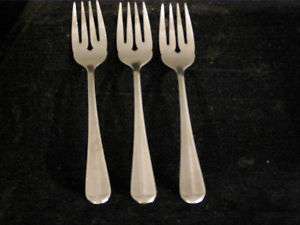 SUPREME Towle STAINLESS Ashley FLATWARE Salad FORKS 3  