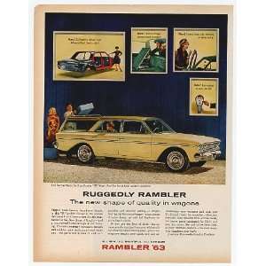 1963 Rambler Classic Six Cross Country 770 Wagon Print Ad 