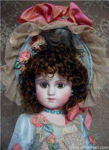 Bourgoin C series Steiner Bebe bisque doll by Emily Hart costume Mary 