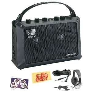  Roland Mobile Cube Battery Powered Stereo Amp Bundle with 