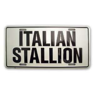 Italian Stallion Metal License Plate