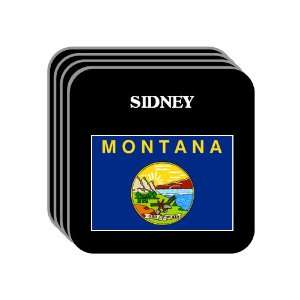 US State Flag   SIDNEY, Montana (MT) Set of 4 Mini Mousepad Coasters