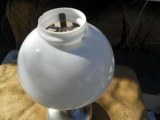 ANTIQUE COLEMAN TABLE LAMP WITH WHITE GLOBE:FUNCTIONALLY RESTORED 