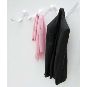  Headsprung Ribbon Coat Rack / Coat Hook Glossy White 