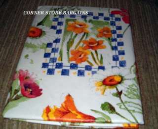 Floral Vinyl Tablecloth 52x70 new Sultans Linens  
