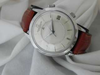 JAEGER LE COULTRE BUMPER AUTOMATIC MEMOVOX JUMBO IN S/S SWISS CASE 